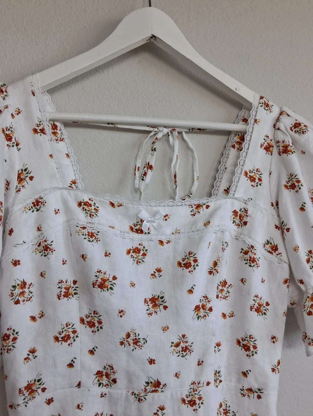 Reformation Evianna Linen Mini Dress In Lara Floral - Picture 6 of 16